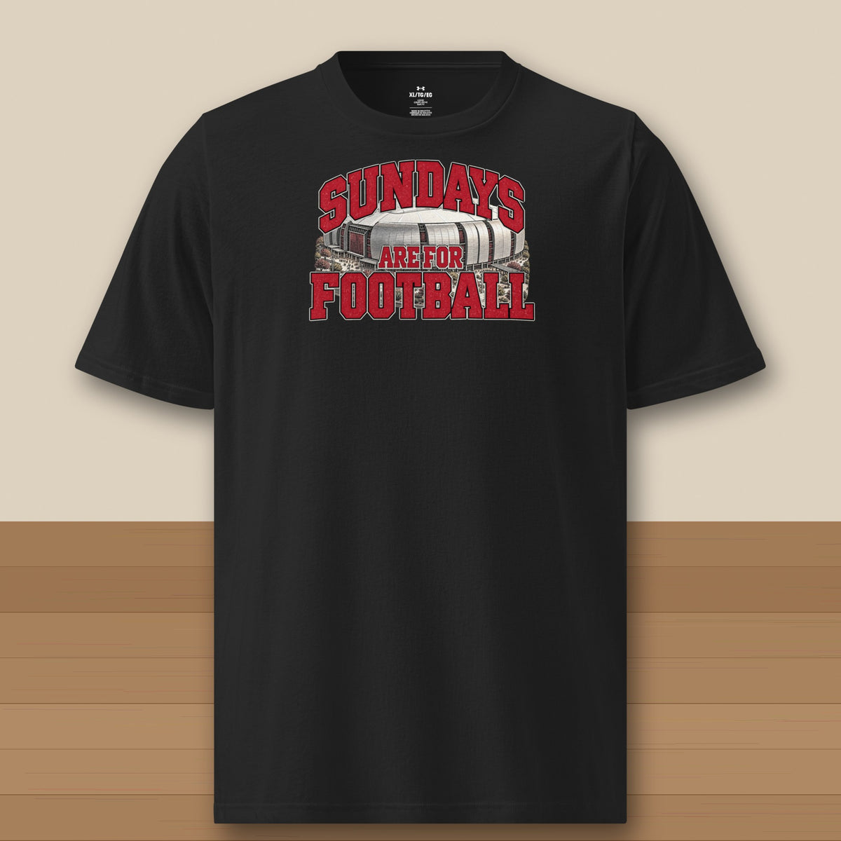 Under Armour Tee Black, Arizona Sundays Are For Football Under Armour tee in black