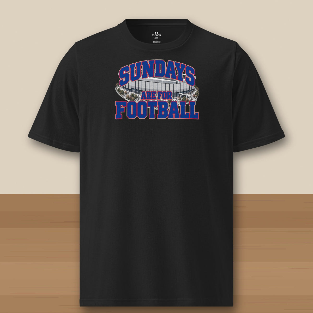 Under Armour Tee Black, Buffalo Sundays Are For Football Under Armour tee in black