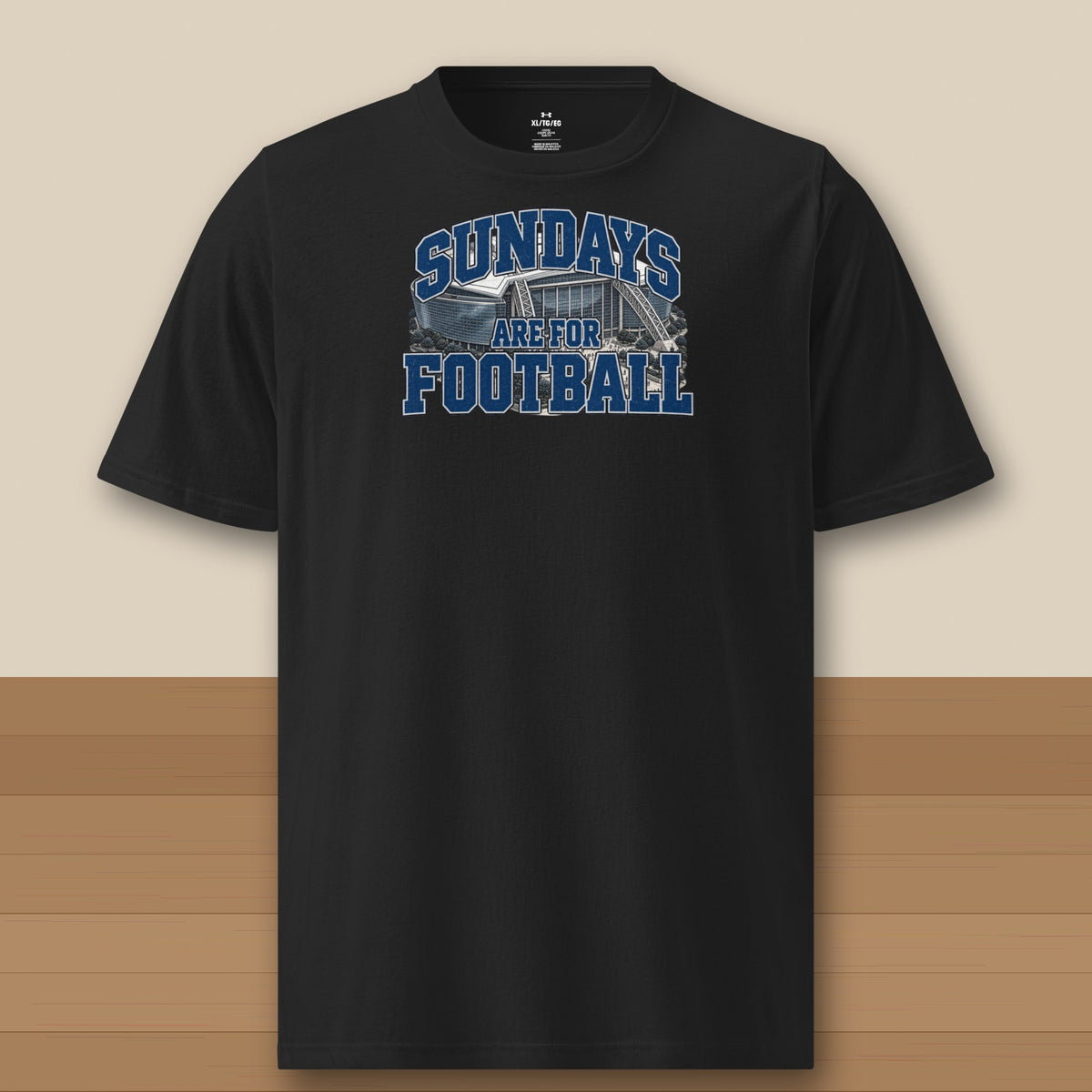 Under Armour Tee Black, Dallas Sundays Are For Football Under Armour tee in black
