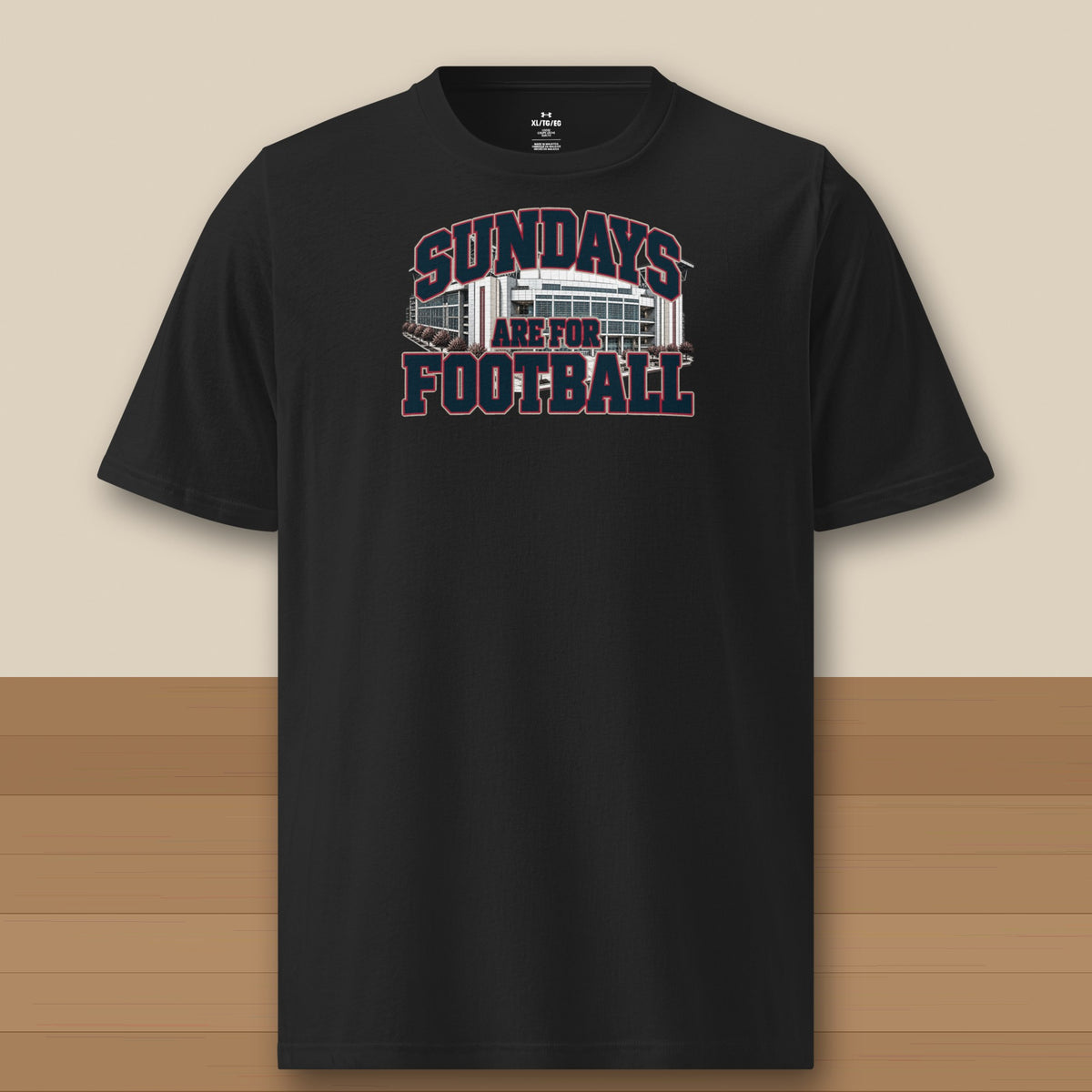 Under Armour Tee Black, Houston Sundays Are For Football Under Armour tee in black