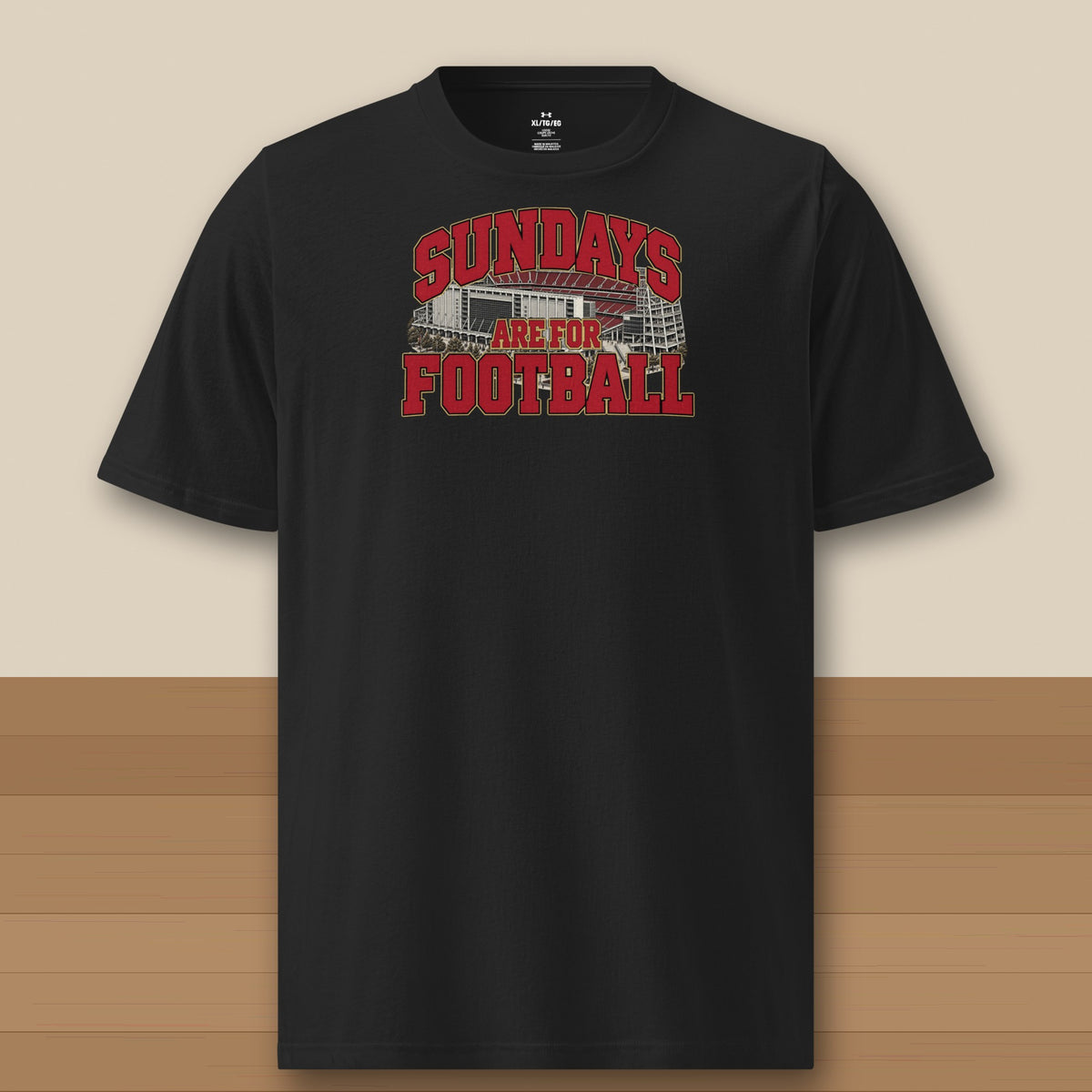 Under Armour Tee Black, San Francisco Sundays Are For Football Under Armour tee in black