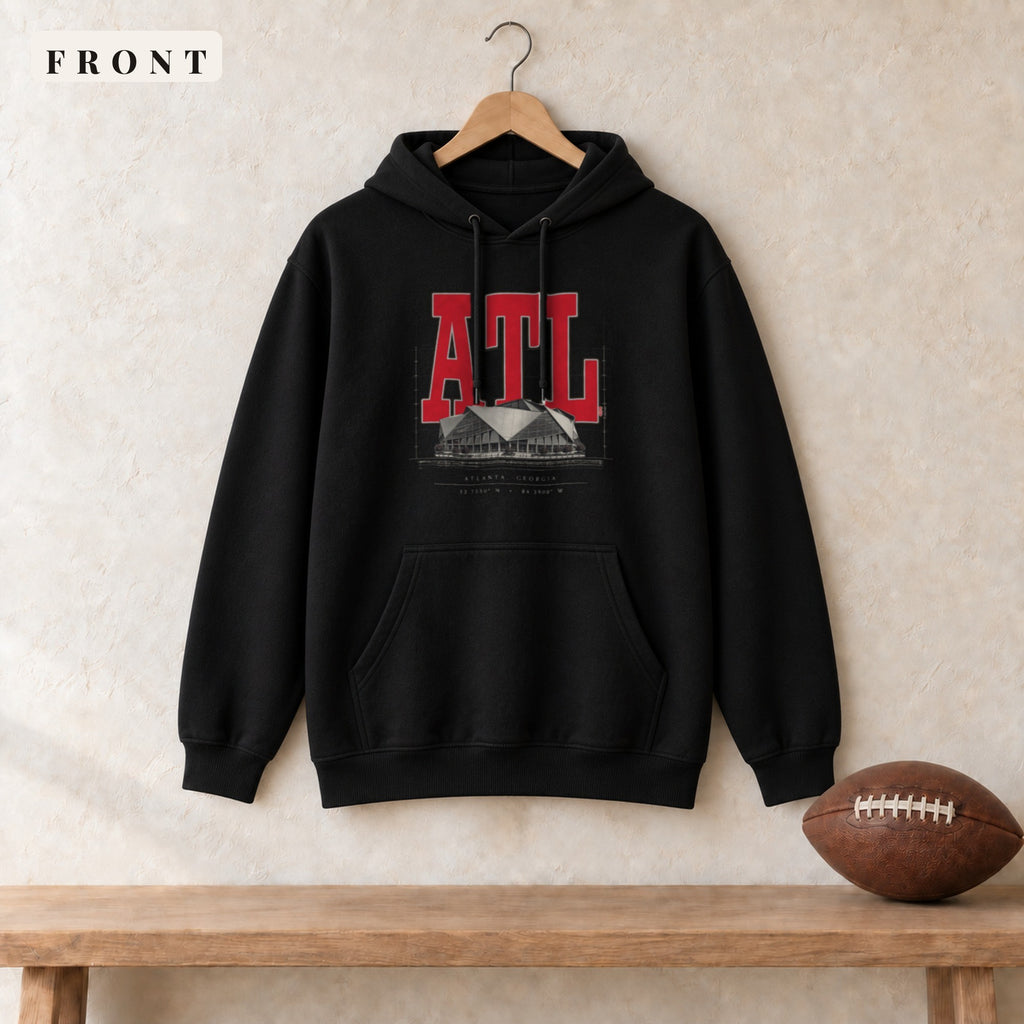Hoodie · Black · front · Atlanta Blueprint City hoodie in black