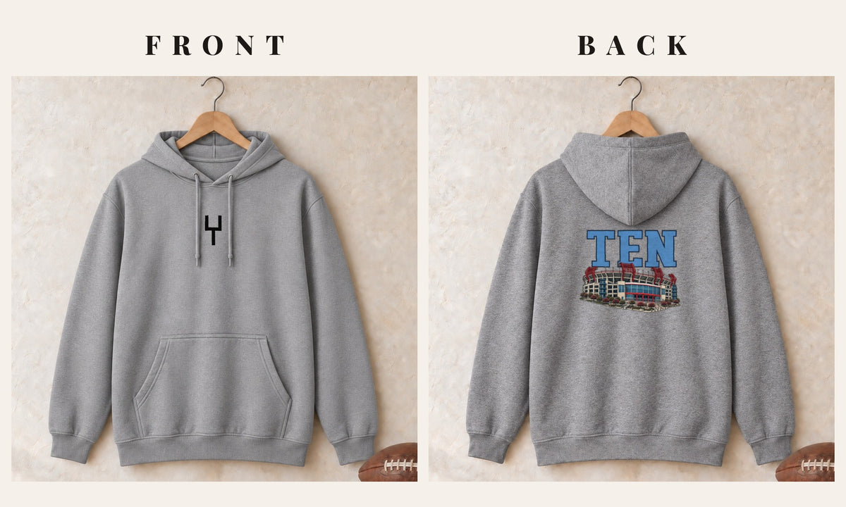 Hoodie + Goalpost Front · Sport Grey · front and back · Tennessee Home Field Advantage hoodie in sport grey