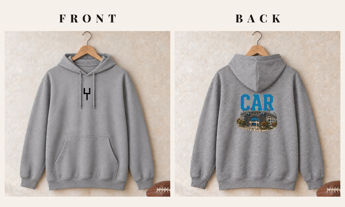 Hoodie + Goalpost Front · Sport Grey · front and back · Carolina Home Field Advantage hoodie in sport grey