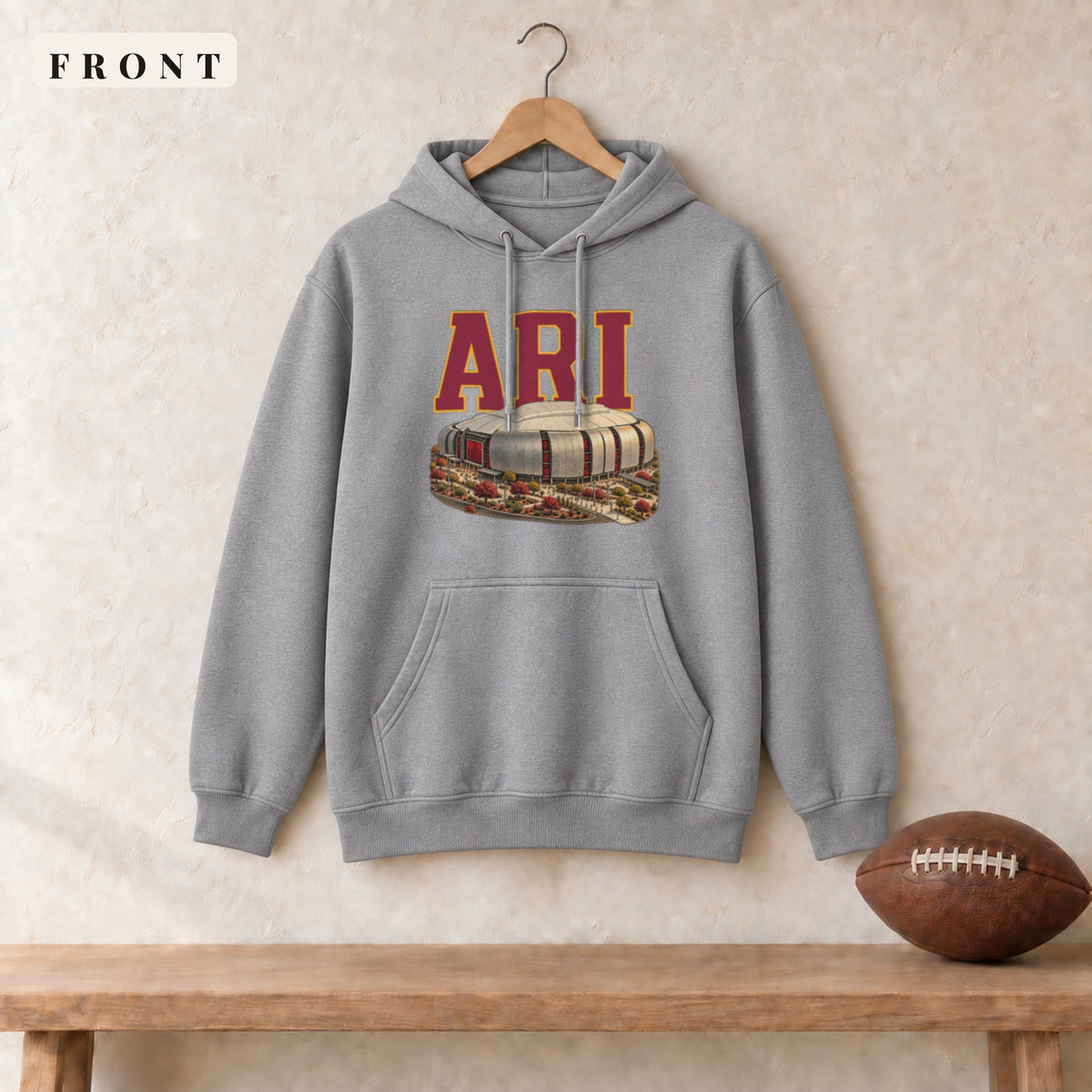 Hoodie · Sport Grey · front · Arizona Home Field Advantage hoodie in sport grey