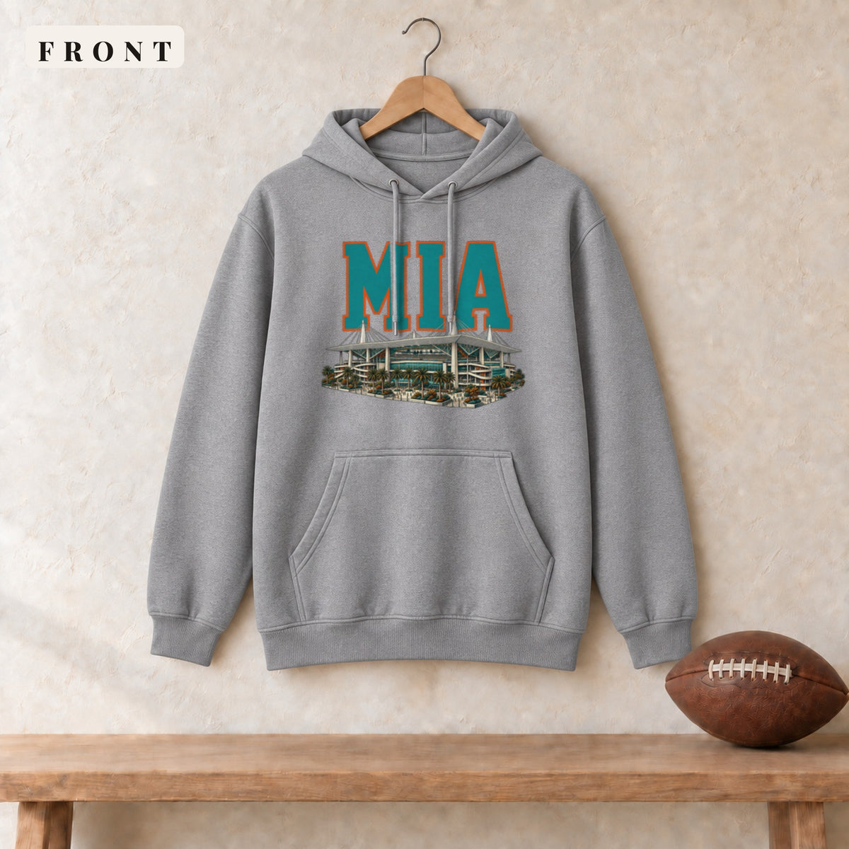 Hoodie · Sport Grey · front · Miami Home Field Advantage hoodie in sport grey