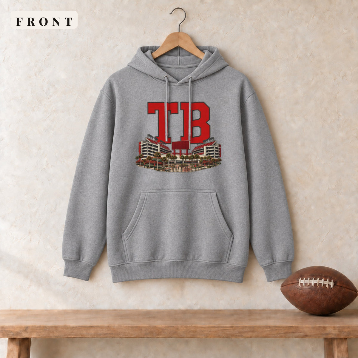 Hoodie · Sport Grey · front · Tampa Bay Home Field Advantage hoodie in sport grey