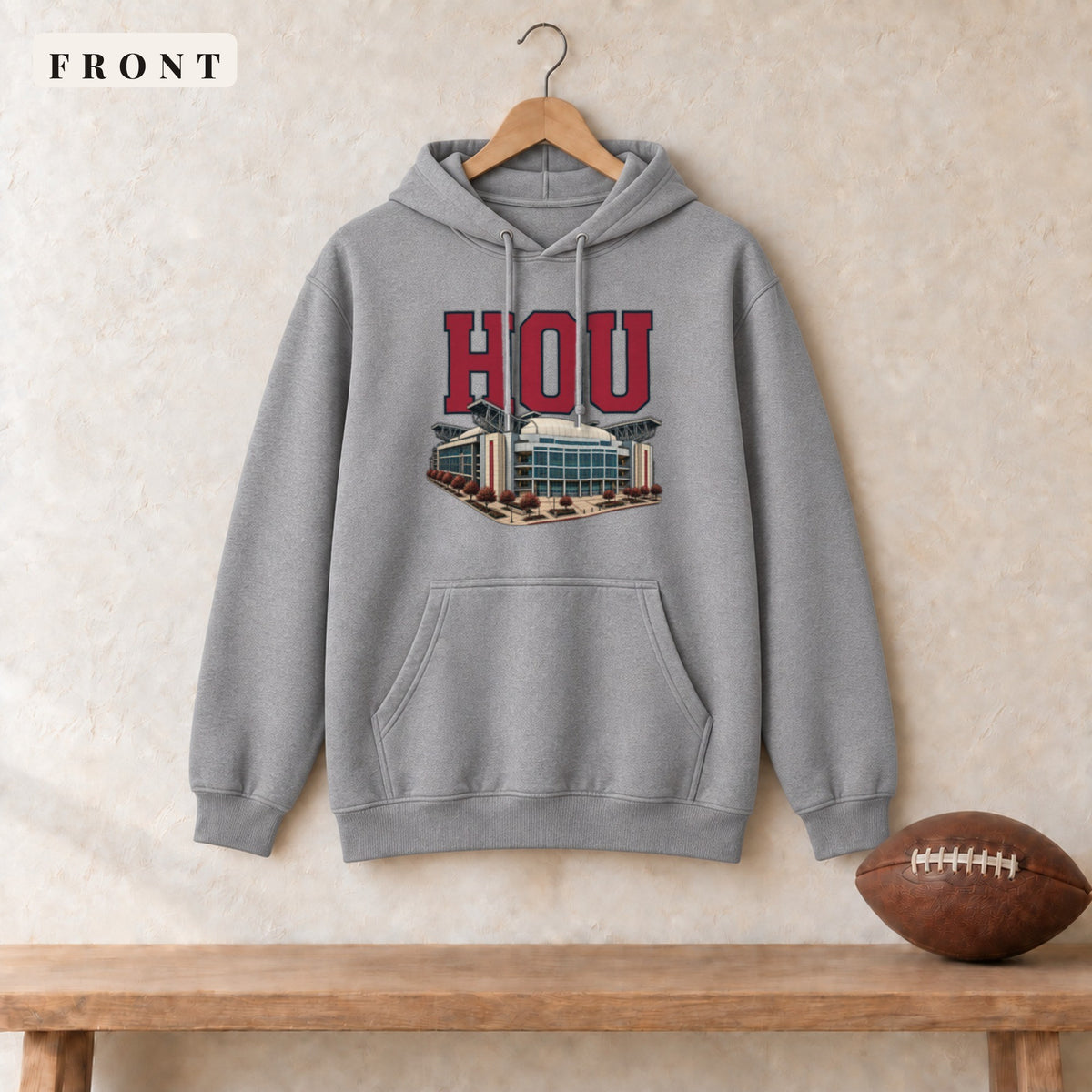 Hoodie · Sport Grey · front · Houston Home Field Advantage hoodie in sport grey