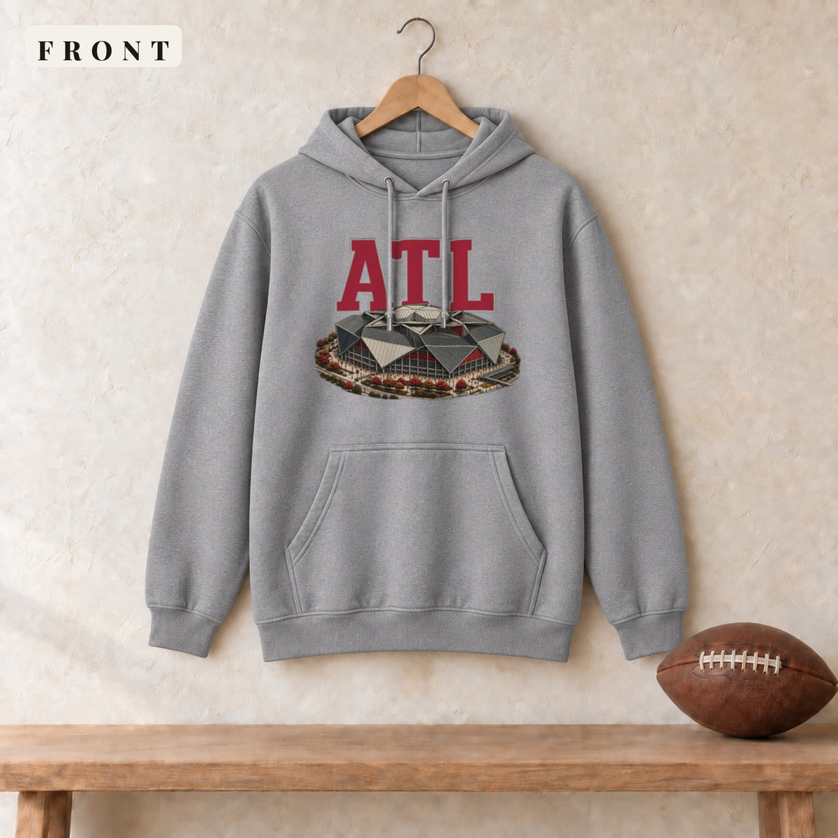 Hoodie · Sport Grey · front · Atlanta Home Field Advantage hoodie in sport grey