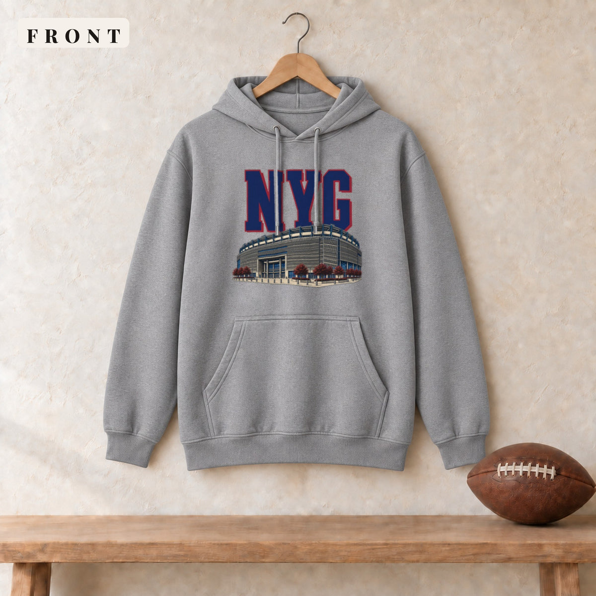 Hoodie · Sport Grey · front · New York Royal Home Field Advantage hoodie in sport grey