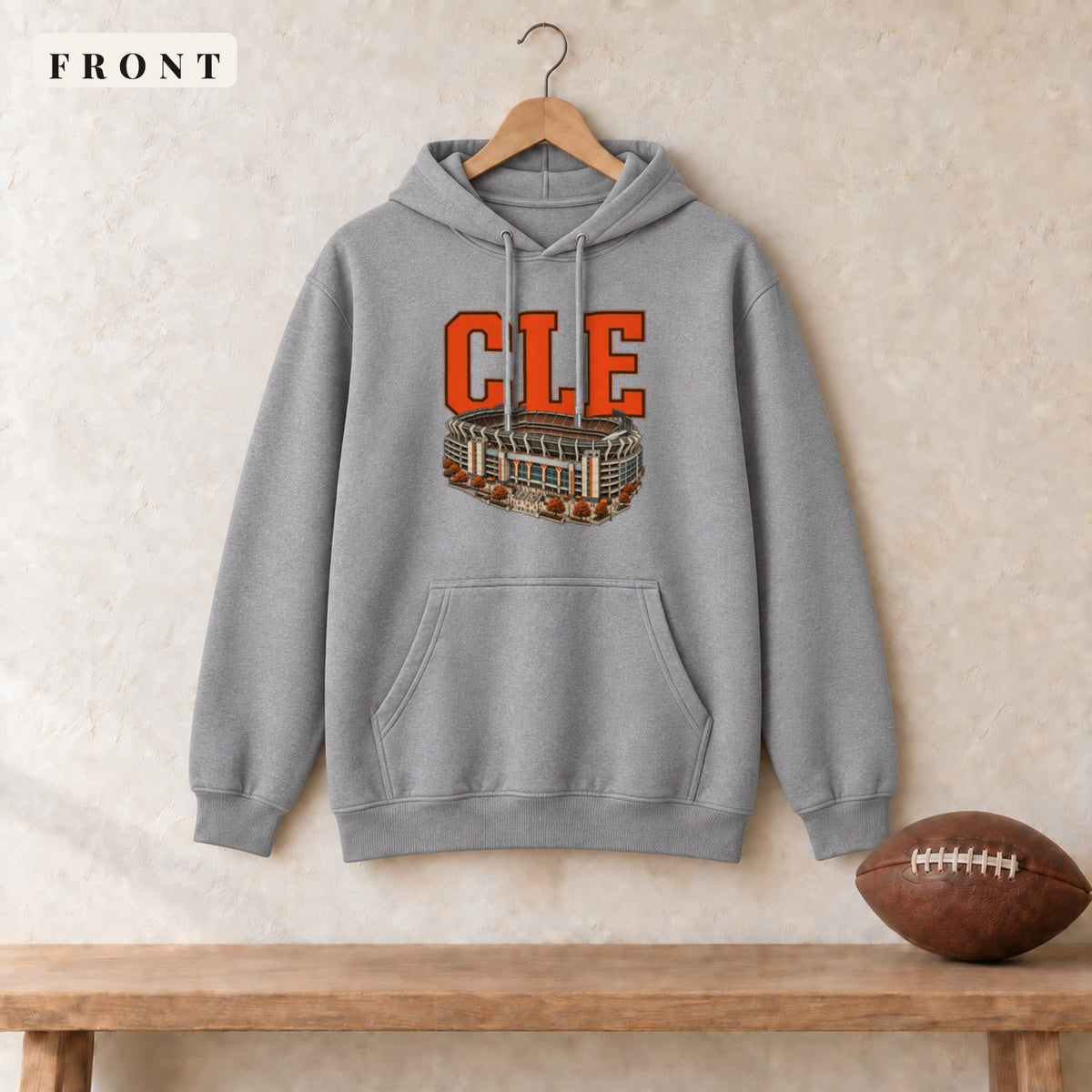 Hoodie · Sport Grey · front · Cleveland Home Field Advantage hoodie in sport grey