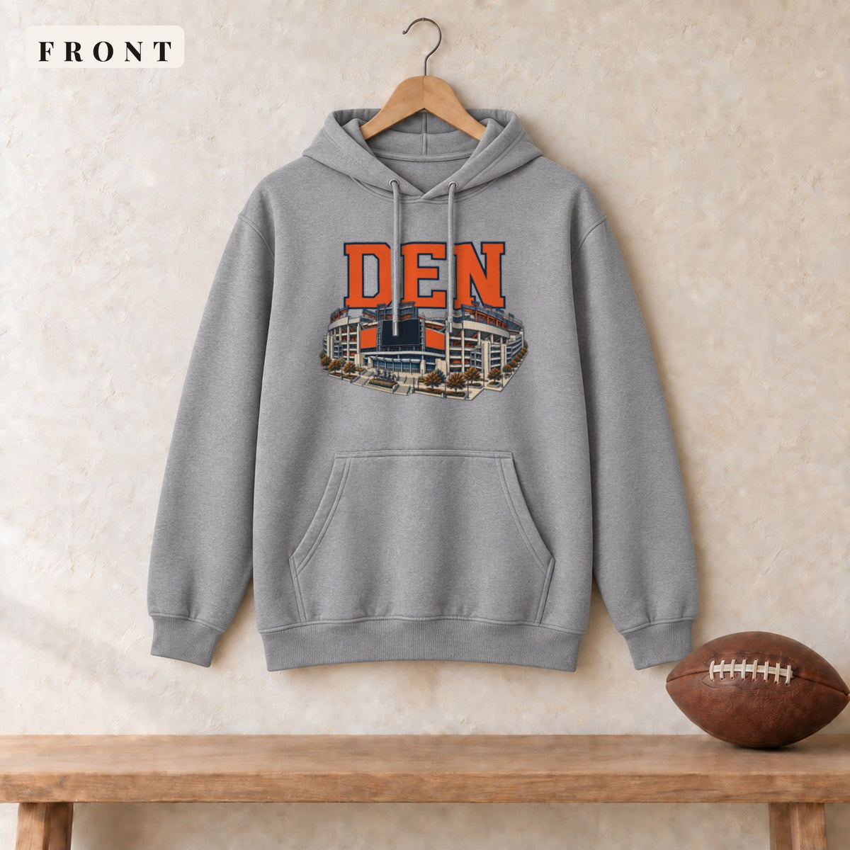 Hoodie · Sport Grey · front · Denver Home Field Advantage hoodie in sport grey