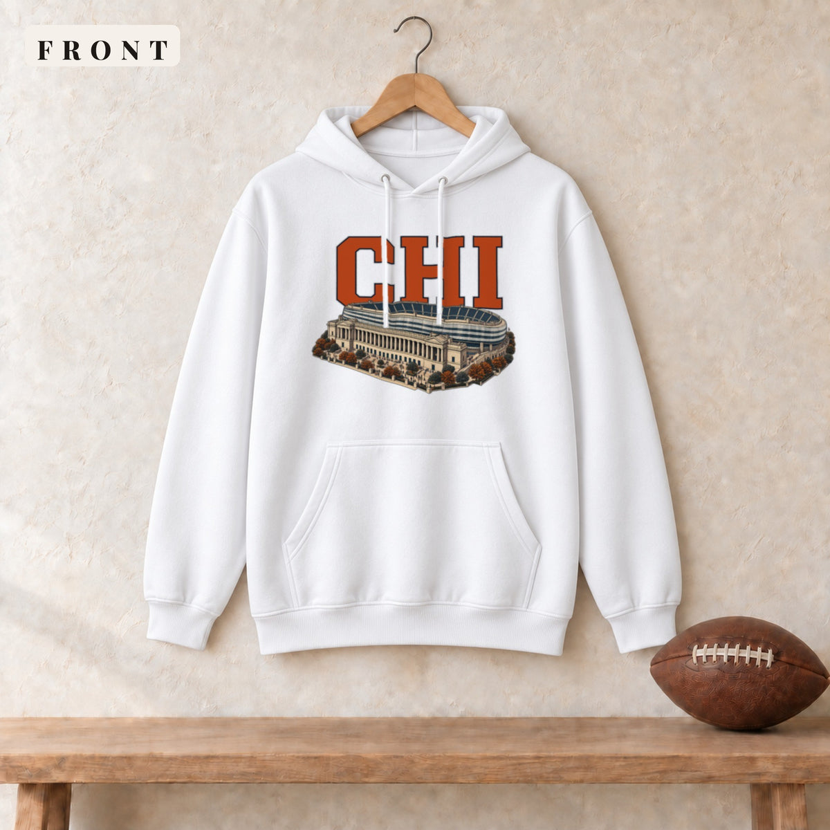 Hoodie · White · front · Chicago Home Field Advantage hoodie in white