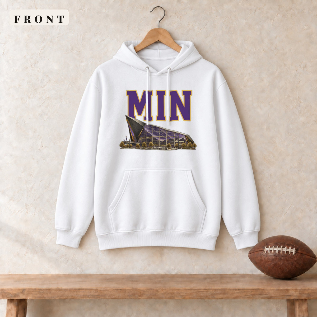 Hoodie · White · front · Minnesota Home Field Advantage hoodie in white