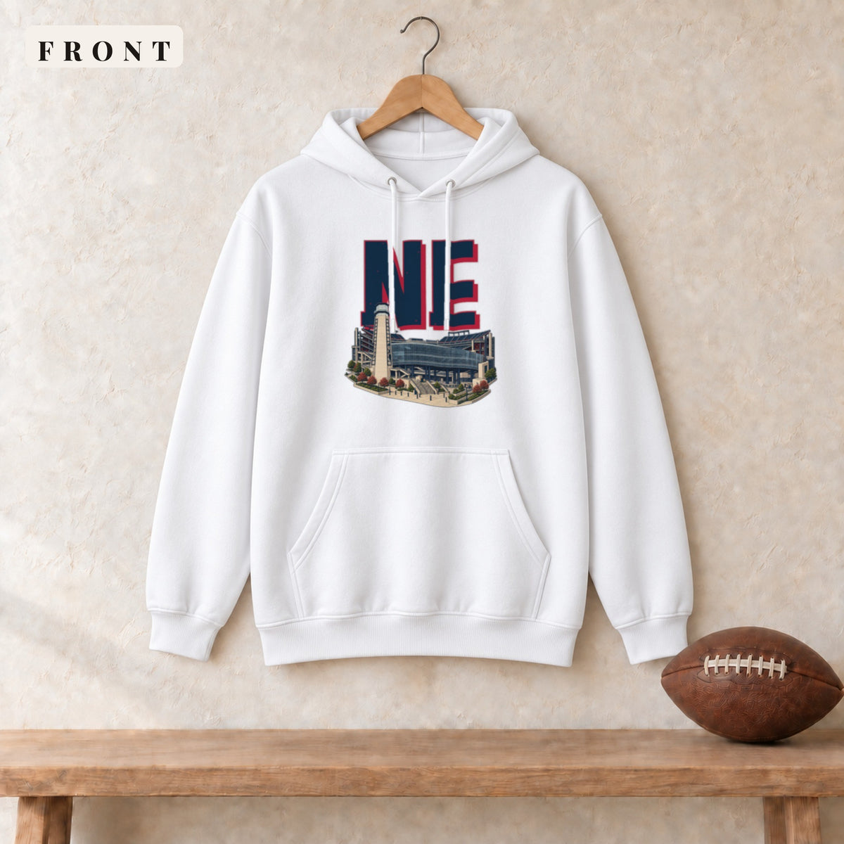 Hoodie · White · front · New England Home Field Advantage hoodie in white