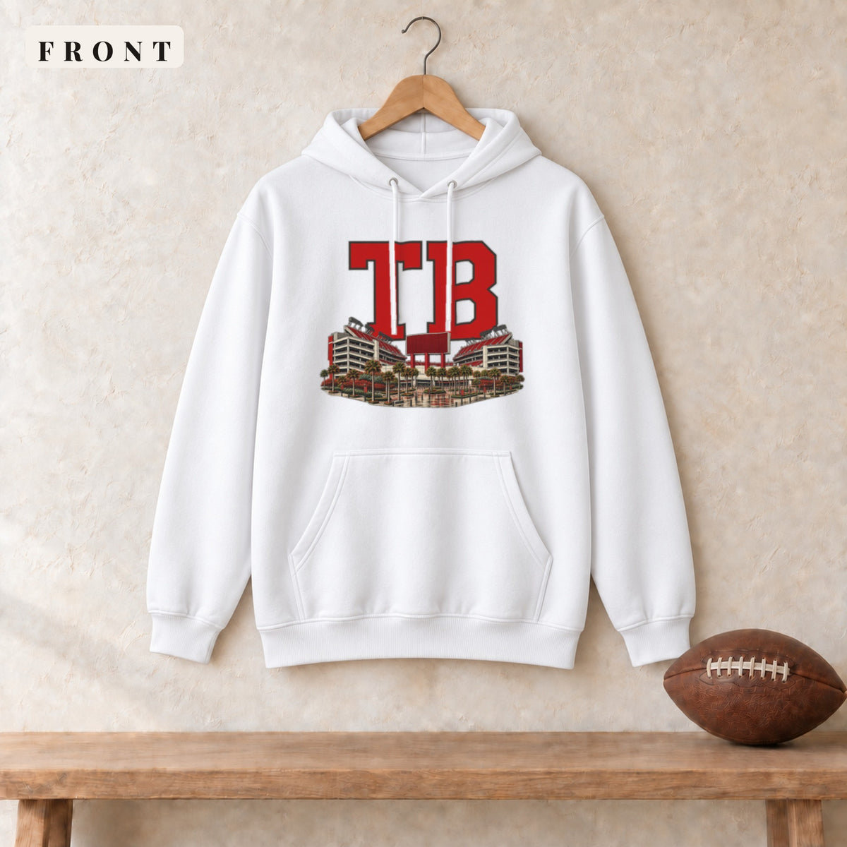 Hoodie · White · front · Tampa Bay Home Field Advantage hoodie in white