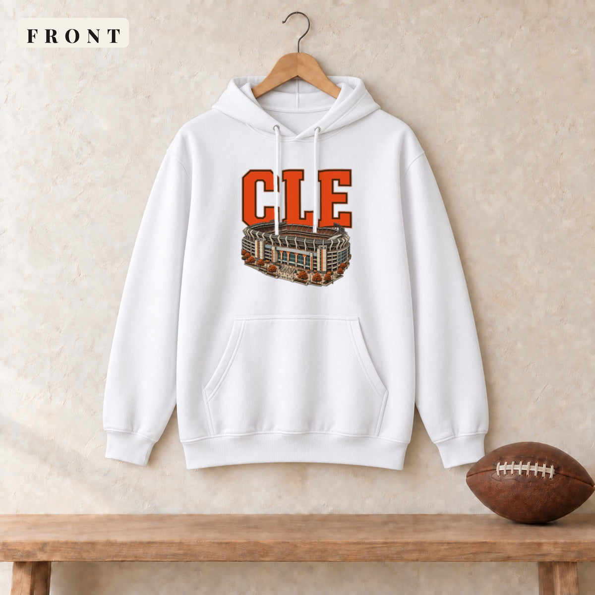 Hoodie · White · front · Cleveland Home Field Advantage hoodie in white