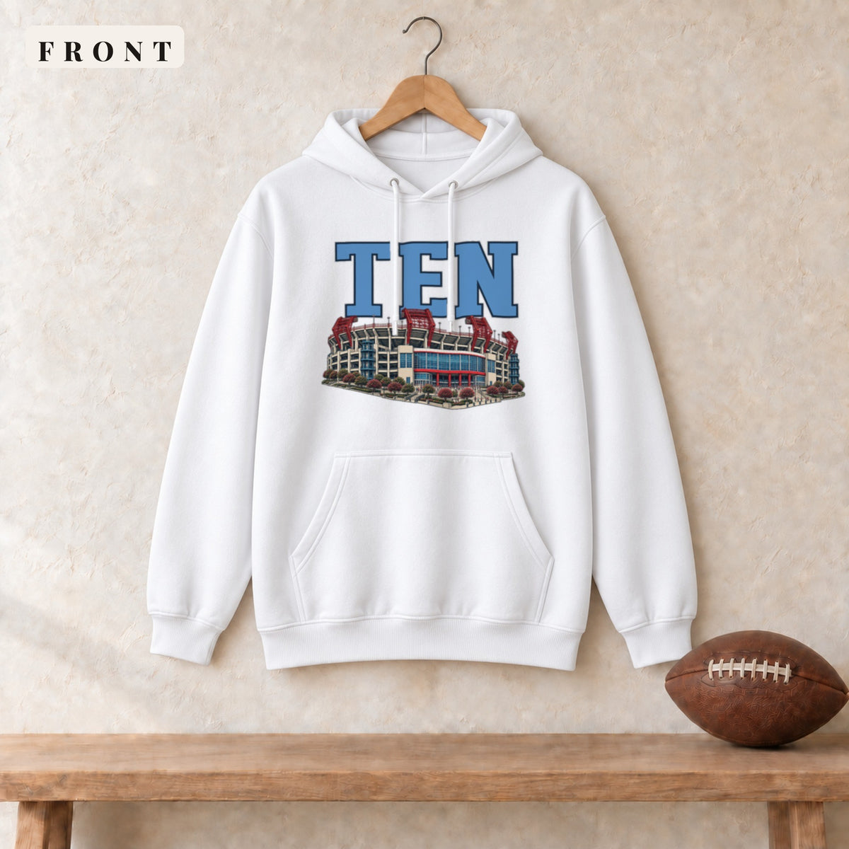 Hoodie · White · front · Tennessee Home Field Advantage hoodie in white