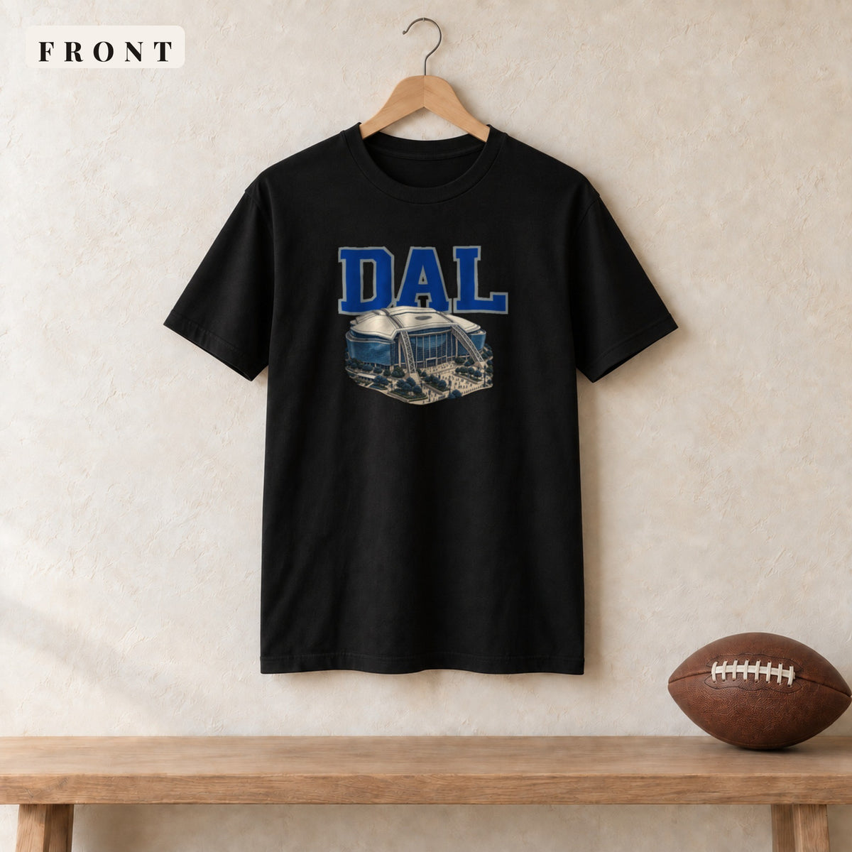 Tee · Black · front · Dallas Home Field Advantage tee in black