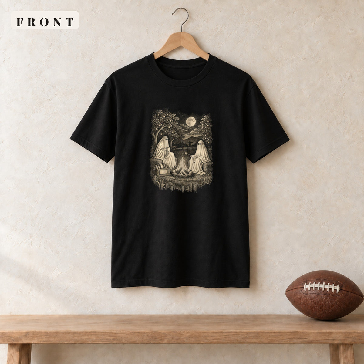 Tee · Black · front · All Hollow's Eve Orchard Ghost Stories tee in black