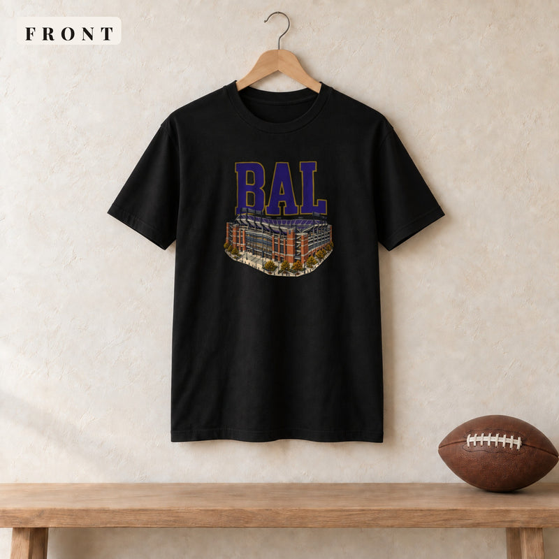 Tee · Black · front · Baltimore Home Field Advantage tee in black