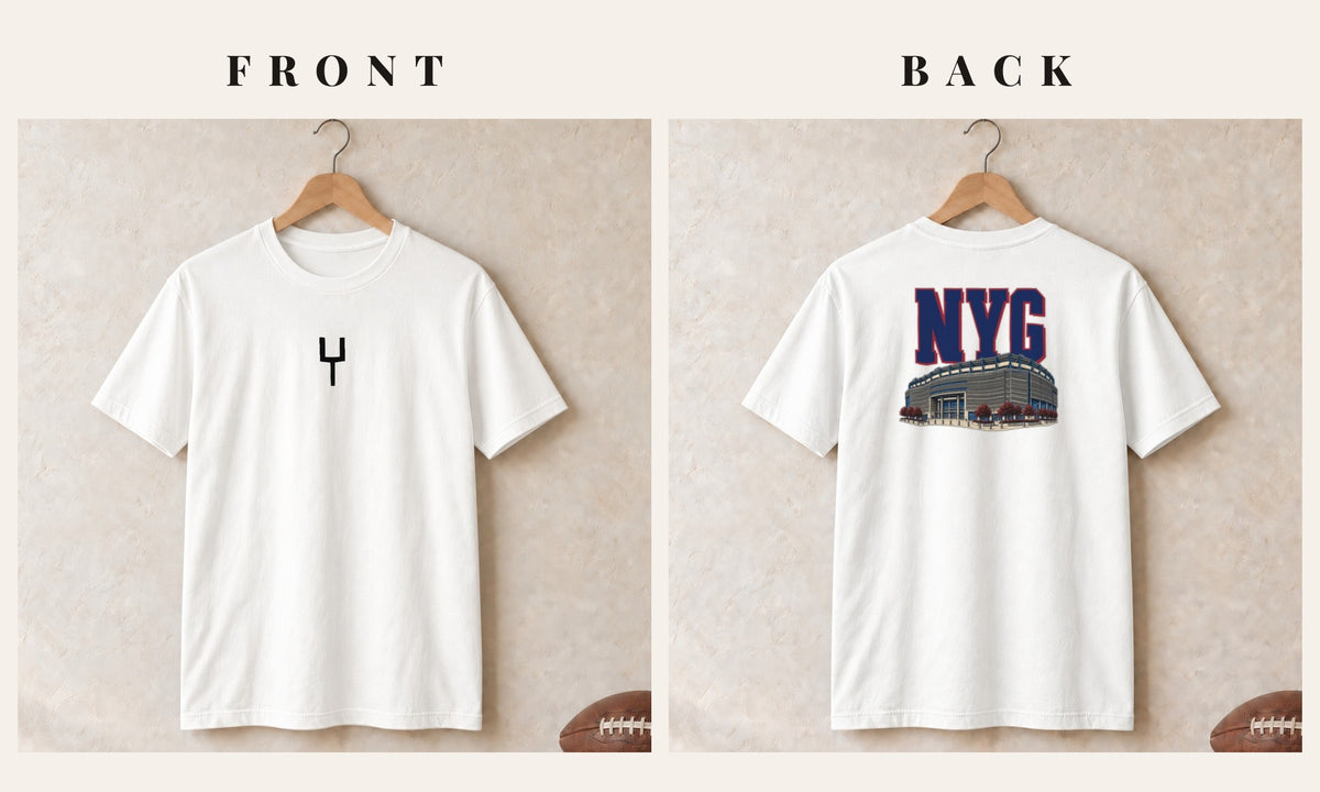 Tee + Goalpost Front · White · front and back · New York Royal Home Field Advantage tee in white