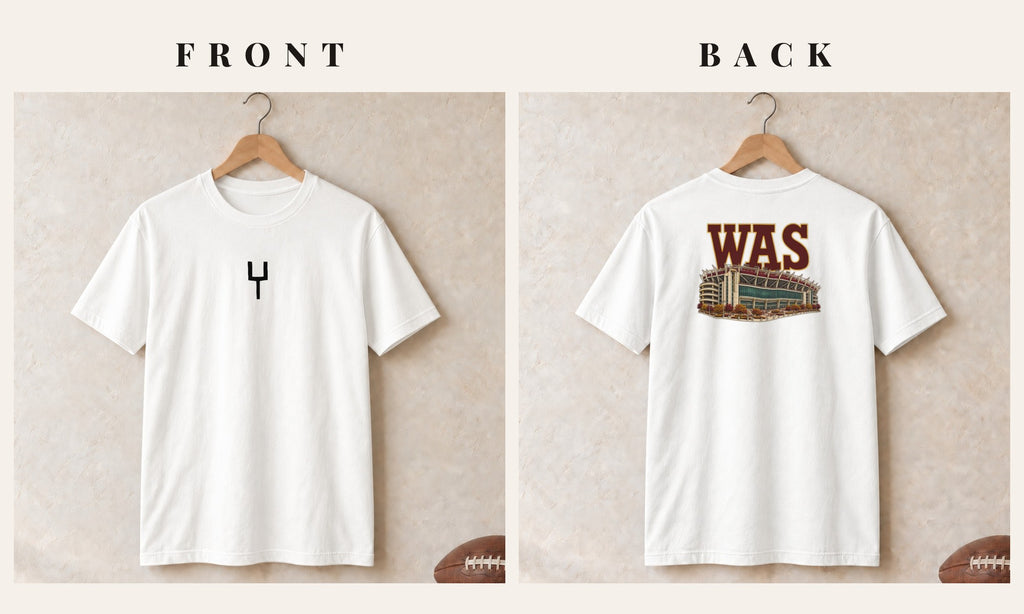 Tee + Goalpost Front · White · front and back · Washington Home Field Advantage tee in white
