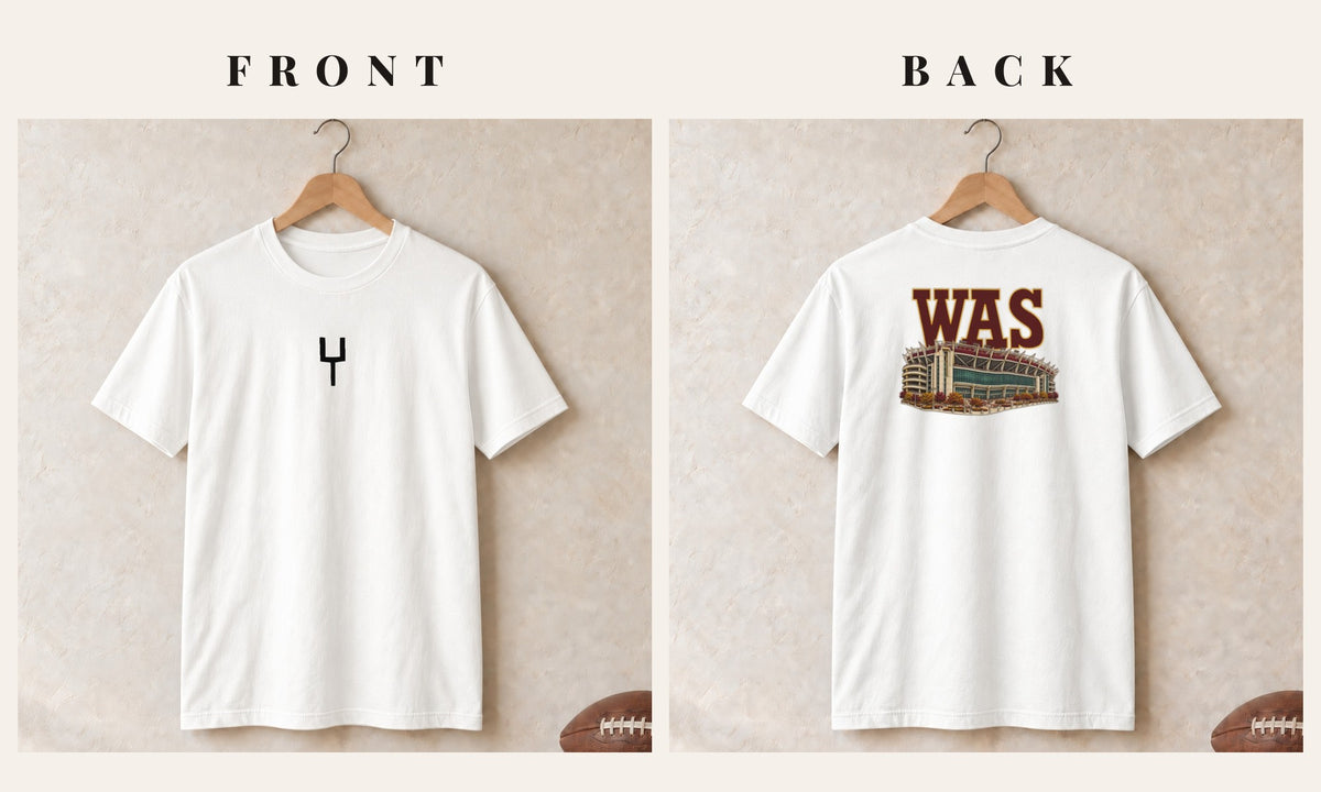 Tee + Goalpost Front · White · front and back · Washington Home Field Advantage tee in white