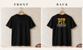 Tee + Logo Front · Black · front and back · Pittsburgh Blueprint City tee in black