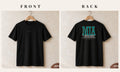 Tee + Logo Front · Black · front and back · Miami Blueprint City tee in black
