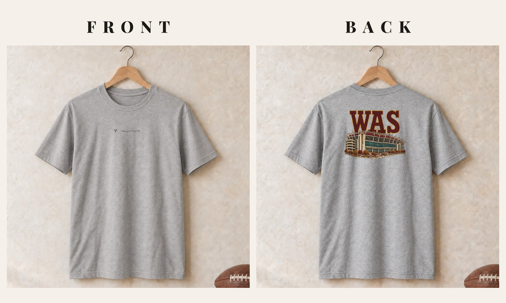 Tee + Logo Front · Sport Grey · front and back · Washington Home Field Advantage tee in sport grey