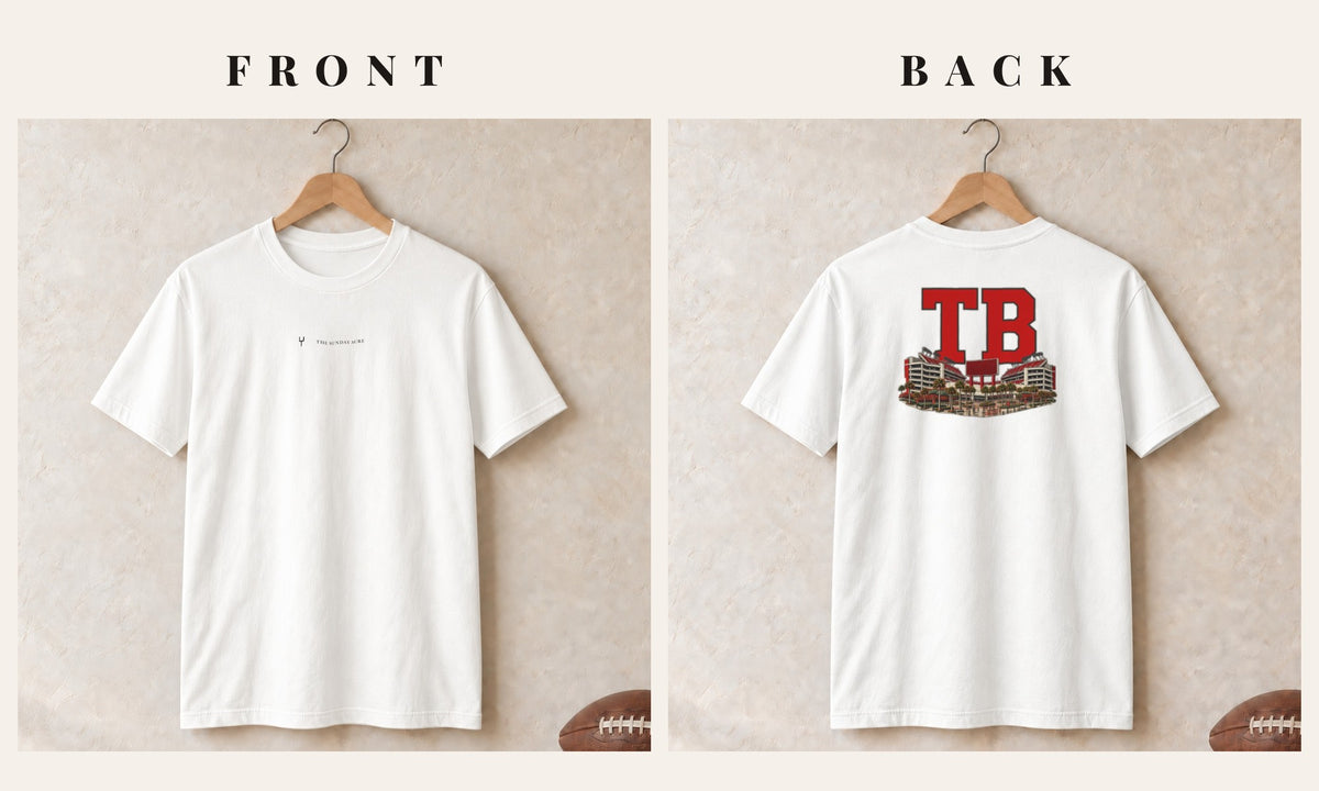 Tee + Logo Front · White · front and back · Tampa Bay Home Field Advantage tee in white