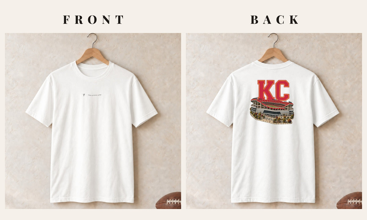 Tee + Logo Front · White · front and back · Kansas City Home Field Advantage tee in white