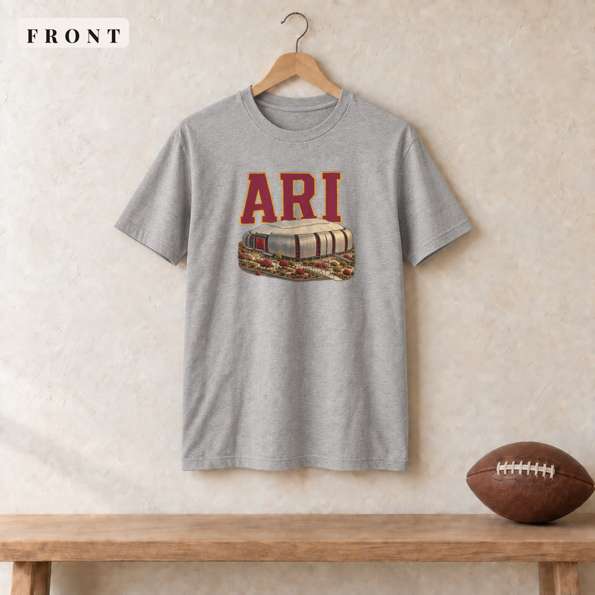 Tee · Sport Grey · front · Arizona Home Field Advantage tee in sport grey