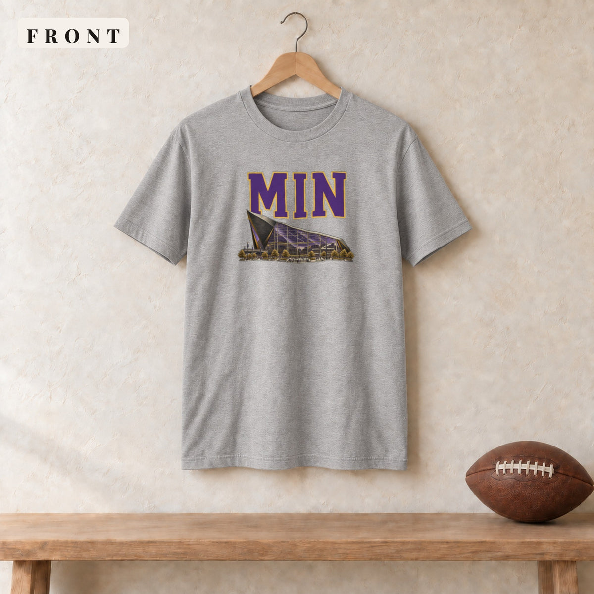 Tee · Sport Grey · front · Minnesota Home Field Advantage tee in sport grey