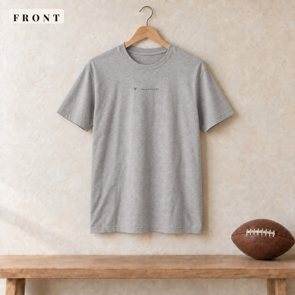 Tee · Sport Grey · front · The Sunday Acre Logo tee in sport grey