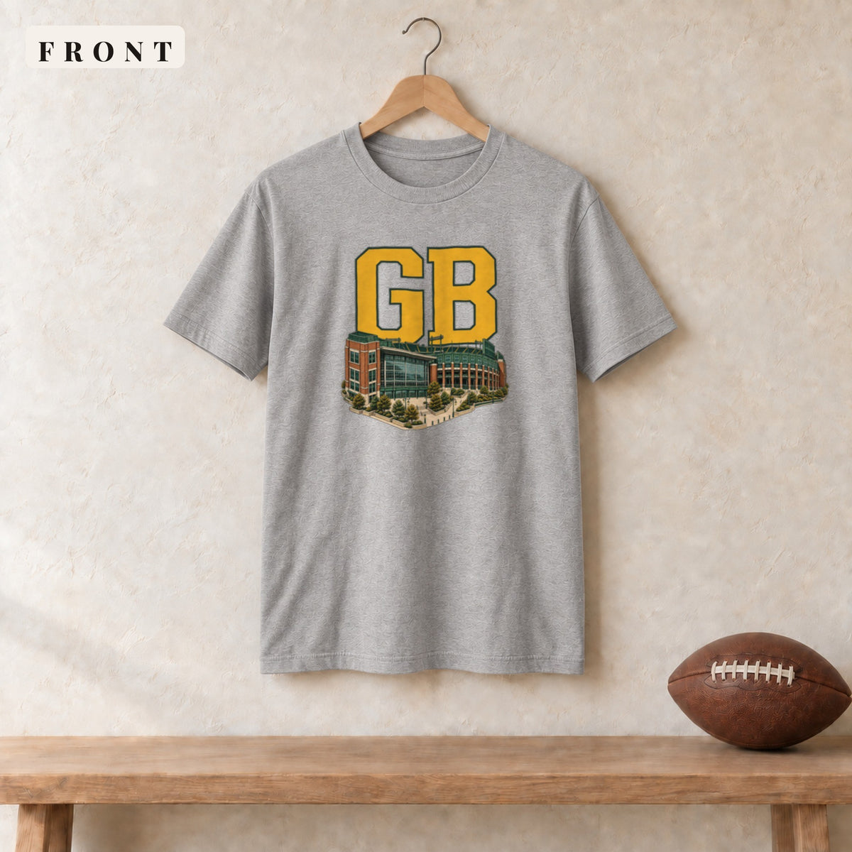 Tee · Sport Grey · front · Green Bay Home Field Advantage tee in sport grey
