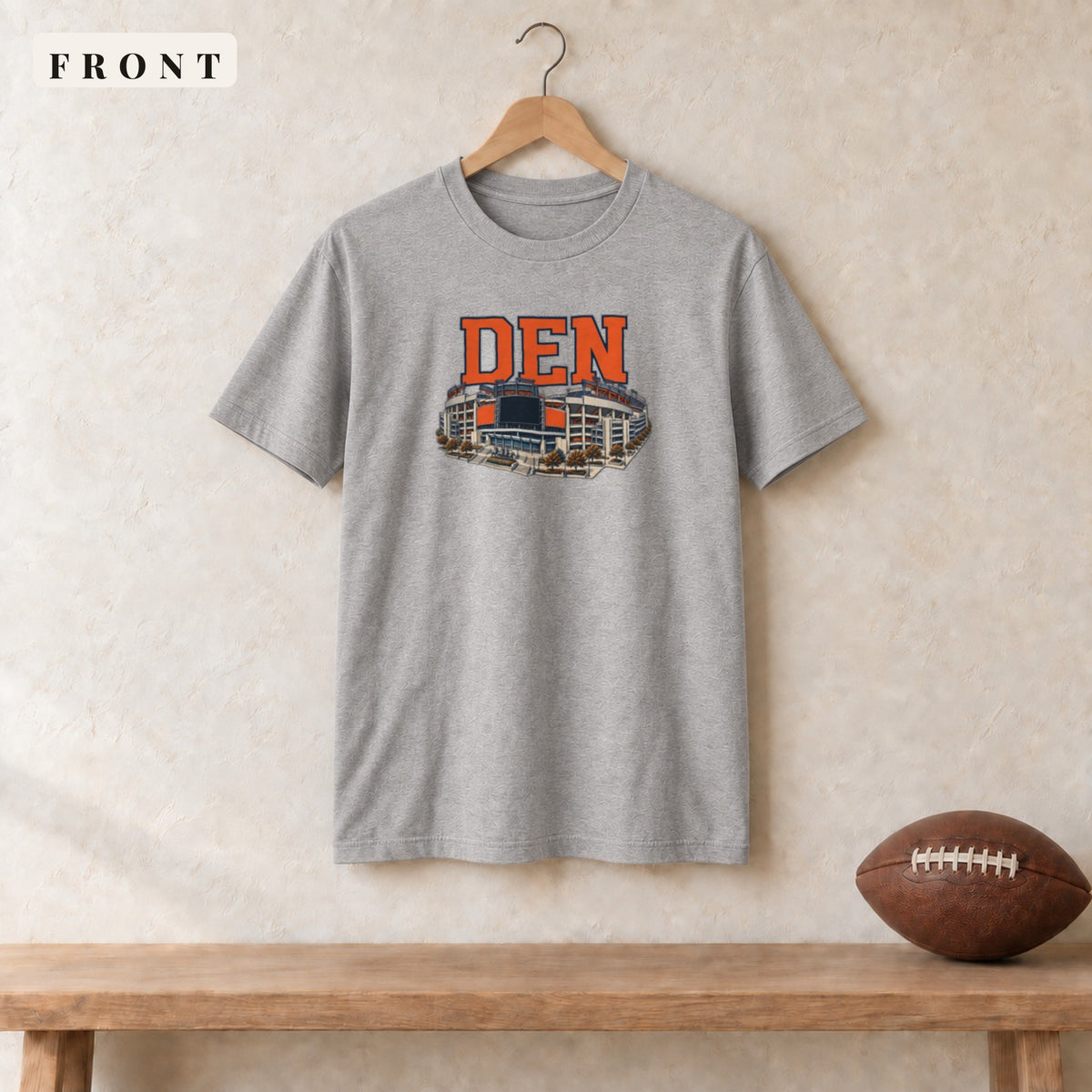 Tee · Sport Grey · front · Denver Home Field Advantage tee in sport grey