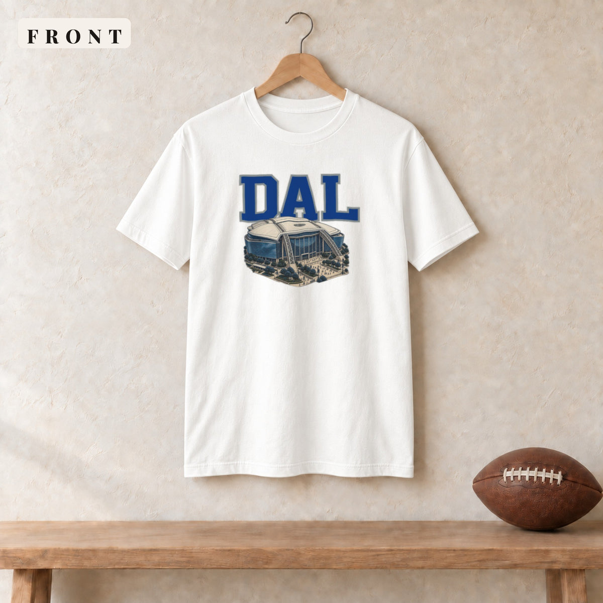 Tee · White · front · Dallas Home Field Advantage tee in white