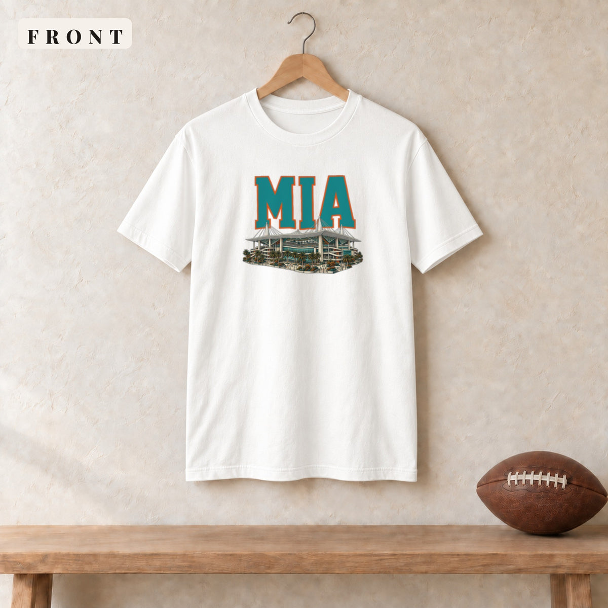 Tee · White · front · Miami Home Field Advantage tee in white