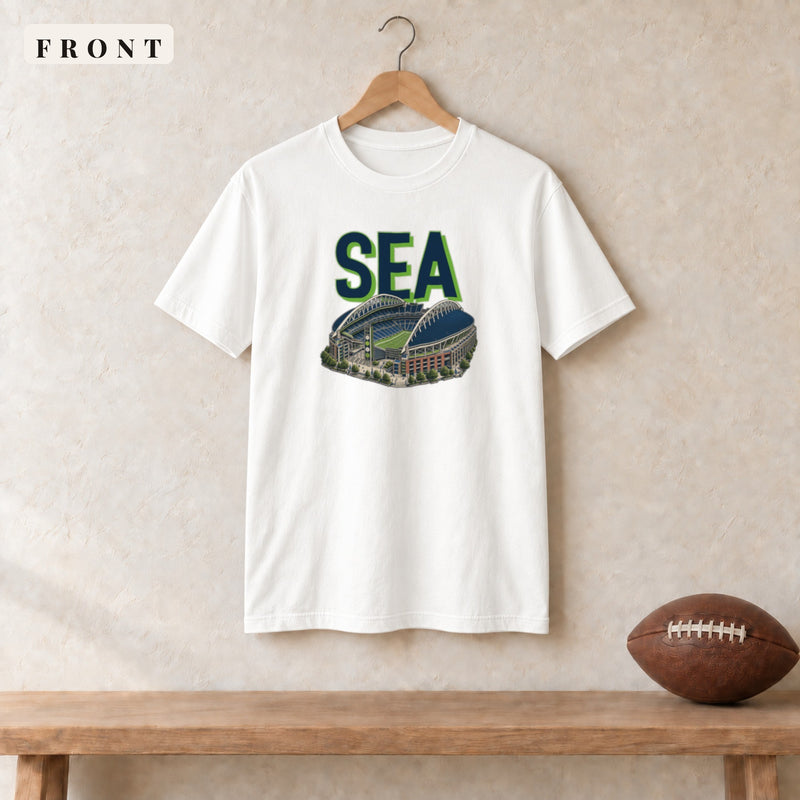 Tee · White · front · Seattle Home Field Advantage tee in white