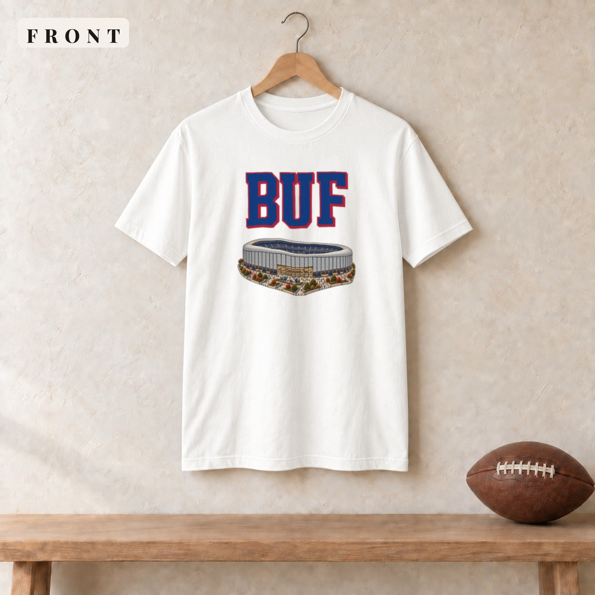 Tee · White · front · Buffalo Home Field Advantage tee in white