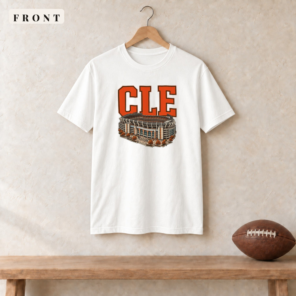 Tee · White · front · Cleveland Home Field Advantage tee in white