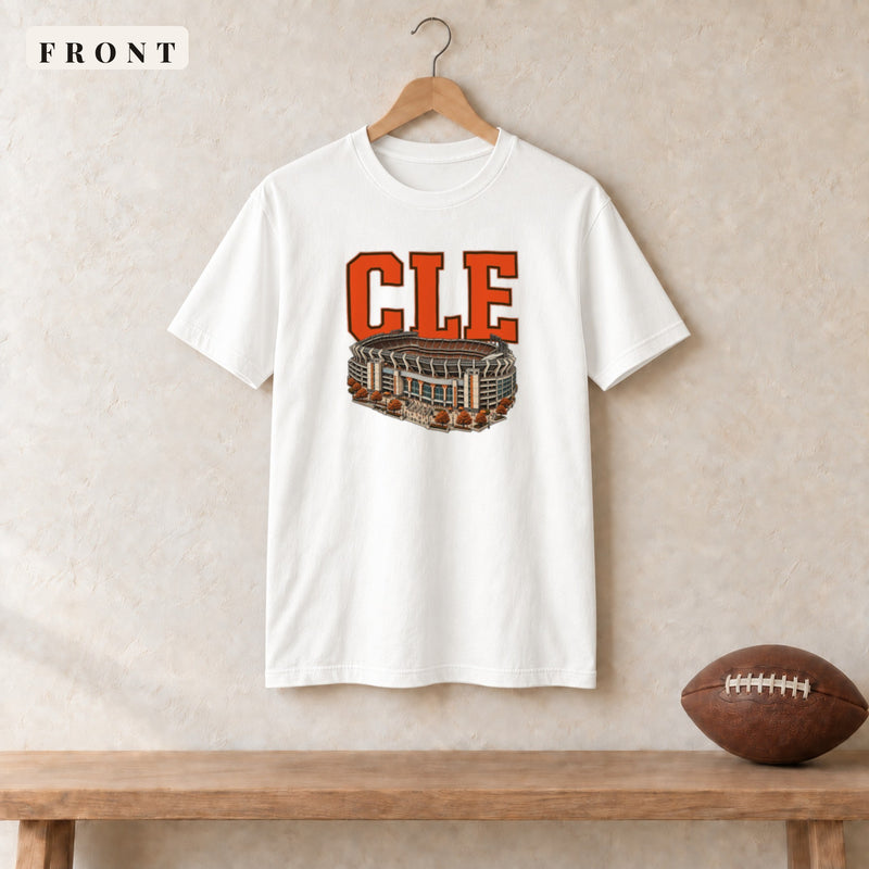 Tee · White · front · Cleveland Home Field Advantage tee in white