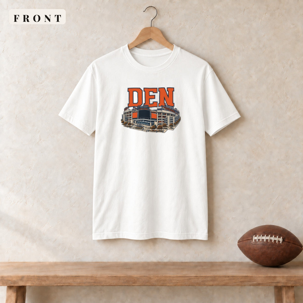 Tee · White · front · Denver Home Field Advantage tee in white