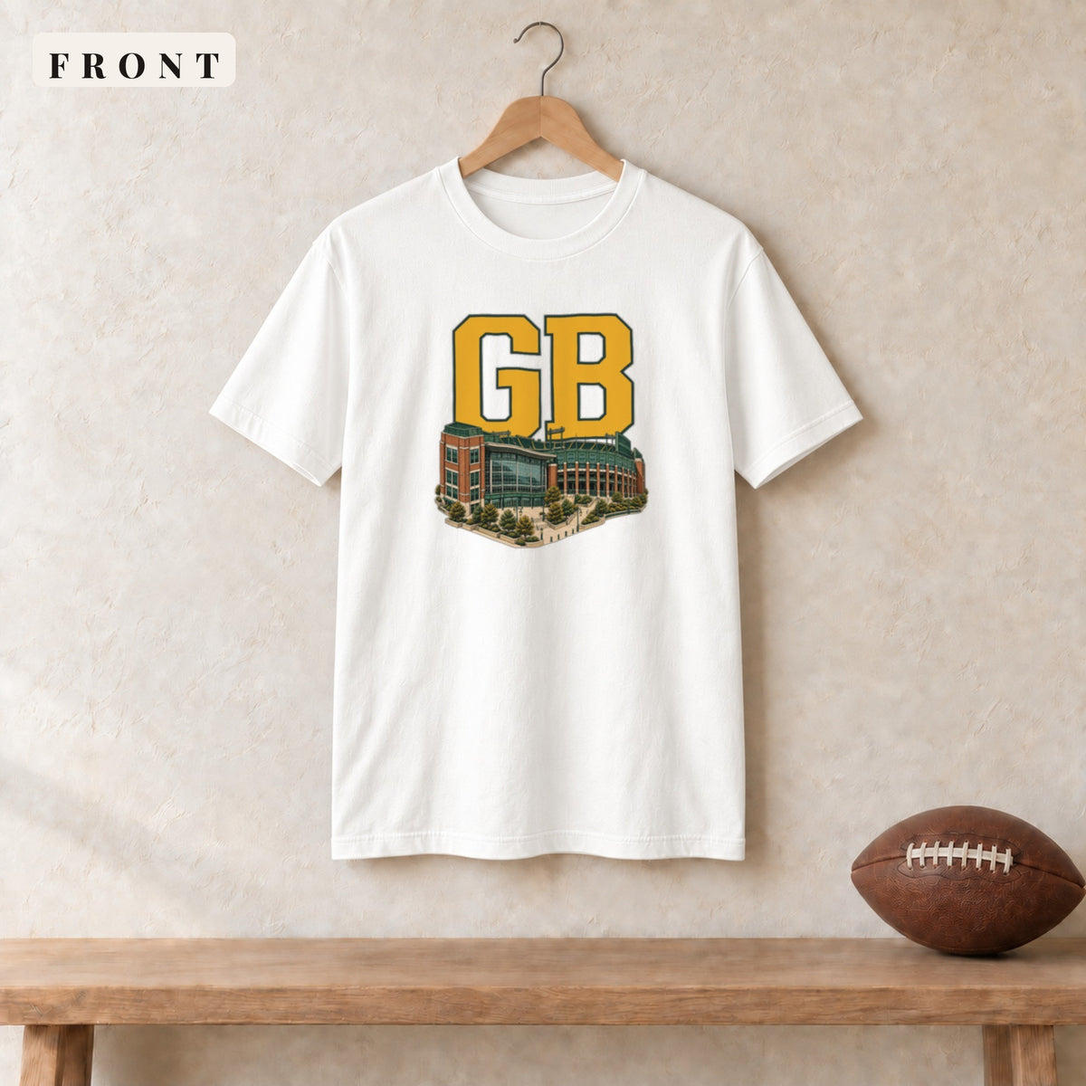 Tee · White · front · Green Bay Home Field Advantage tee in white