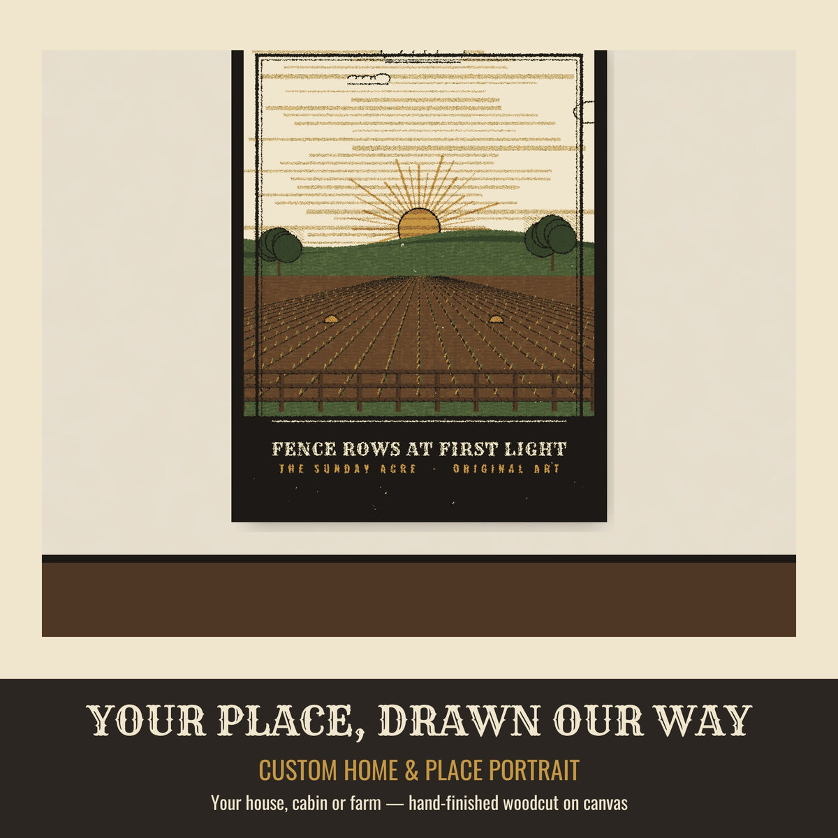 Custom Home & Place Portrait — Canvas