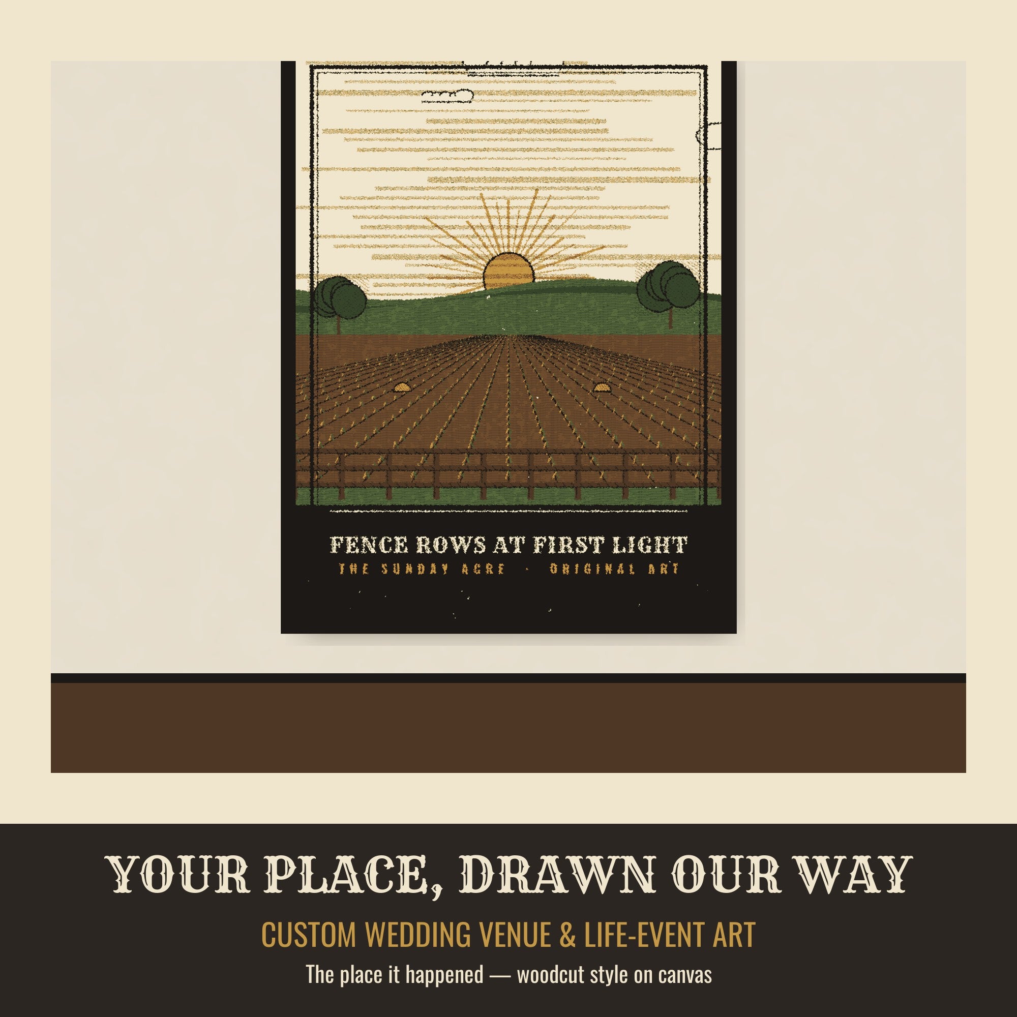 Custom Wedding Venue & Life-Event Art — Canvas