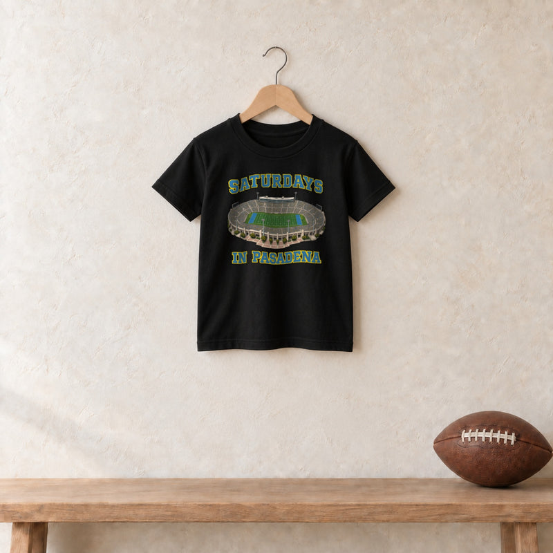 Color Black, Saturdays in Pasadena Youth Classic Tee in black
