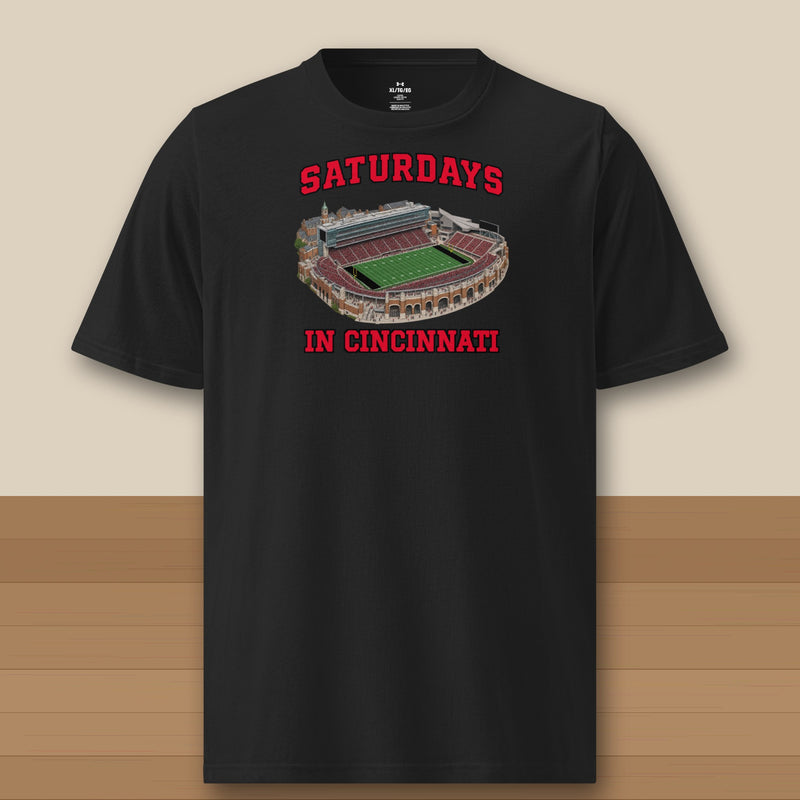 Color Black, Saturdays in Cincinnati Under Armour Athletic Tee in black